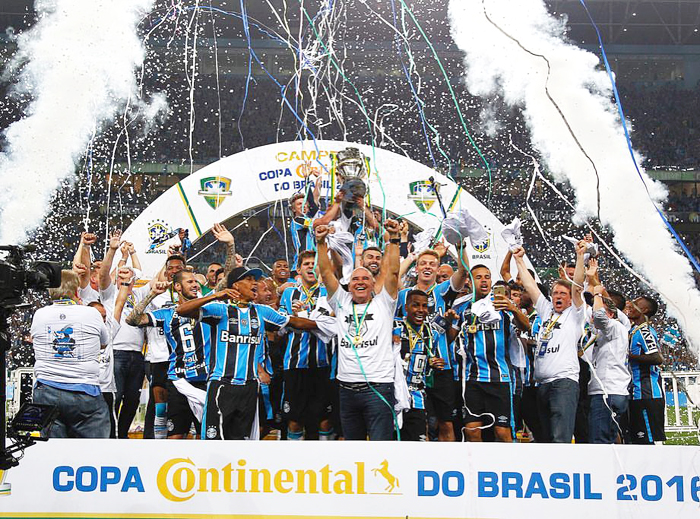 Grêmio conquista o pentacampeonato da Copa do Brasil e se torna o maior vencedor da competição. Foto: Grêmio/Divulgação. 