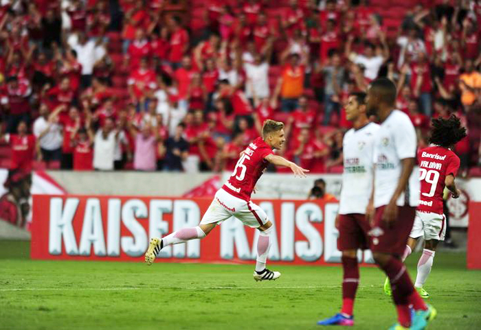 Charles marcou seu primeiro gol com a camisa do time profissional do Inter. Foto: André Ávila/Agência RBS 