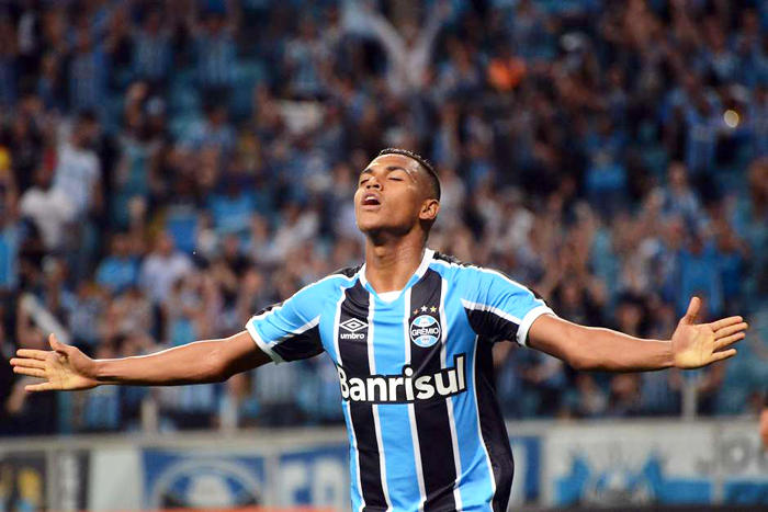 Pedro Rocha correspondeu a confiança do técnico Renato Portalupi e anotou o gol do Grêmio na vitória diante do Atlético-PR. Foto: Gazeta Press. 