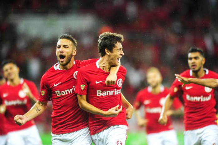 Rodrigo Dourado marcou o gol da vitória do Inhter, na partida de ida da semifinal, contra o Caxias. Foto: Félix Zucco/Zero Hora 