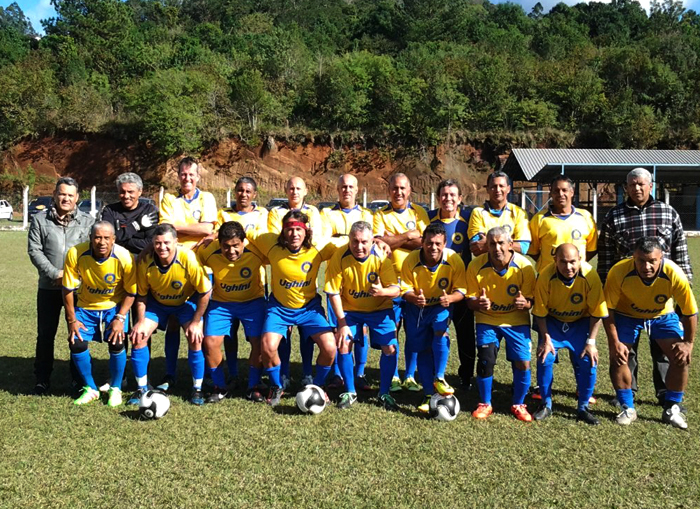 Equipe do Progresso jogou de igual com o Grêmio e no final do jogo comemorou o empate em 1 a 1 com o adversário. Foto: Divulgação.