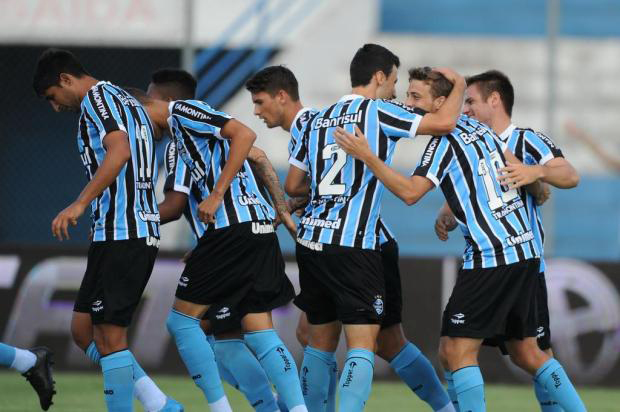 Grêmio foi soberano diante do Esportivo, mesmo tendo relaxado em campo depois de chegar aos 3 a 0. Foto: Mauro Vieira/Agência RBS. 