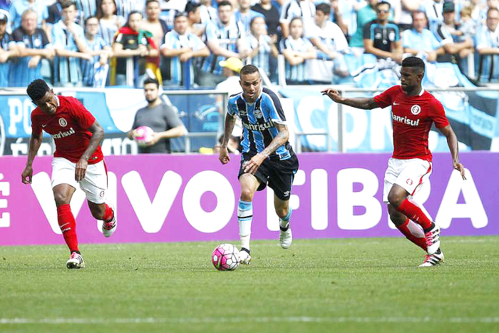 Luan foi o melhor do Grêmio no clássico. Foto: Lucas Uebel/Grêmio/Divulgação.