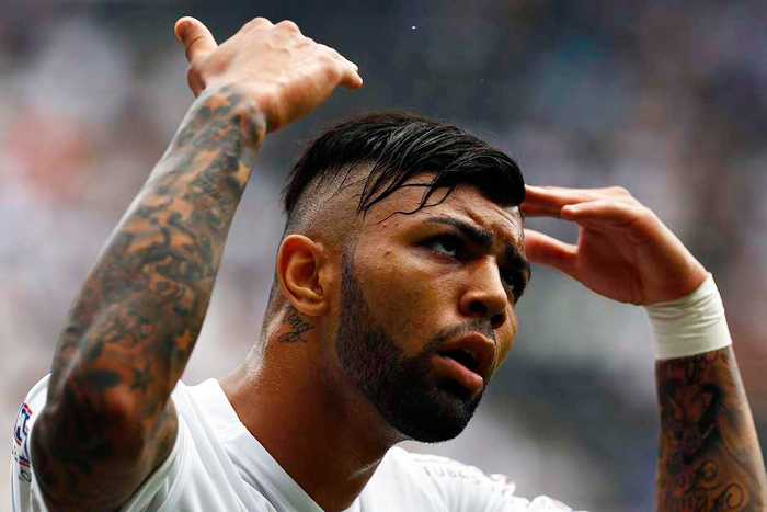 Gabriel, o Gabigol anotou o gol da virada do Santos contra o Inter, numa cobrança de penalidade maxima. Foto: Gazeta Press. 