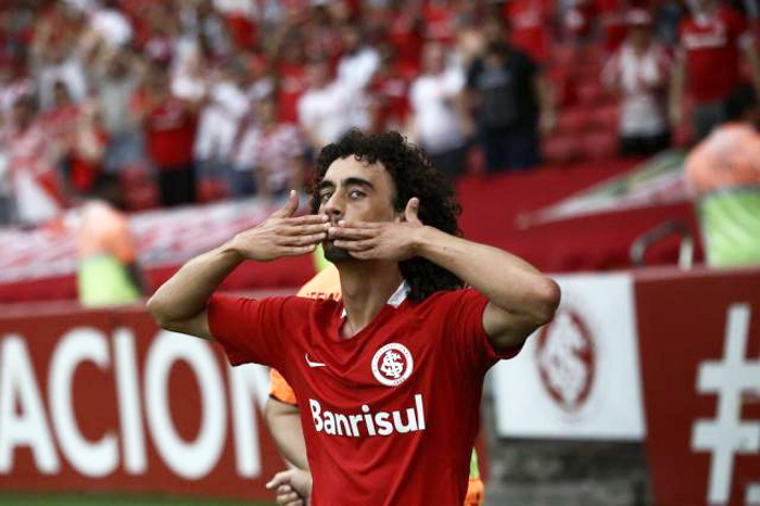 Valdívia anotou o gol que renovou as esperanças do Inter em escapar do rebaixamento. Foto: Carlos Macedo/Agência RBS. 