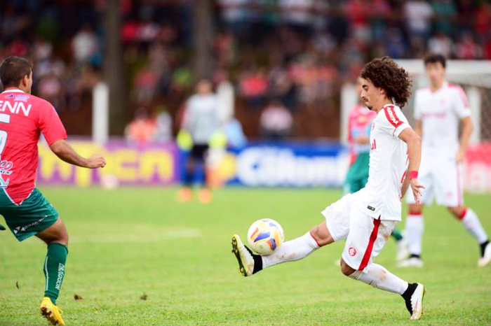 Valdívia anotou o gol do Inter, na partida que rebaixou o União Frederiquense para a Divisão de Acesso. foto: Diogo Zanatta/Especial. 