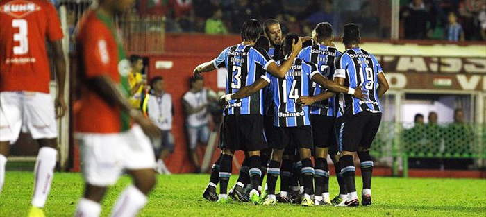 Grêmio atropleou a equipe do Passo Fundo em pleno Vermelhão da Serra. Foto: Lucas Uebel/Divulgação/Grêmio. 